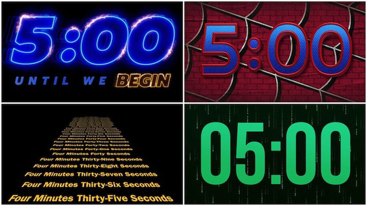 Four Movie Inspired 5-Minute Countdowns image number null